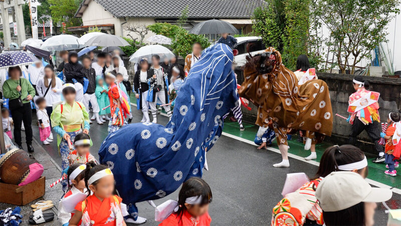金田山笠の獅子楽(ししがく)